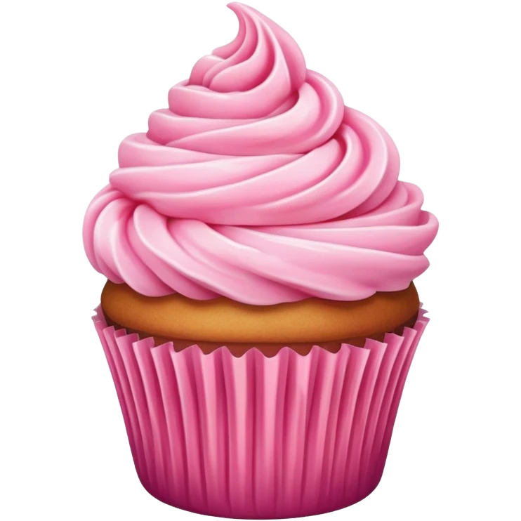 Cupcake with pink icing emoji