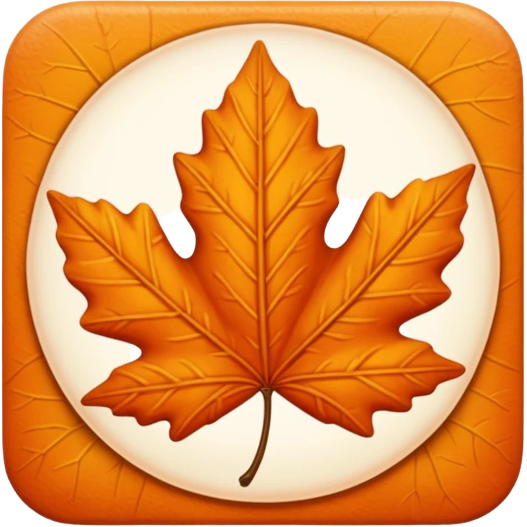 orange leave emoji