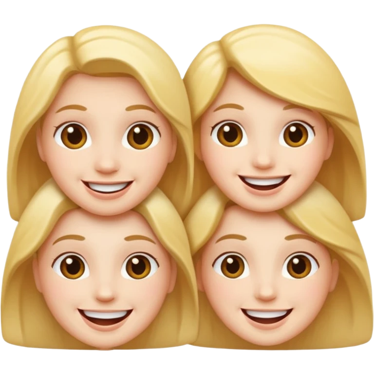 Three smiling facez emoji