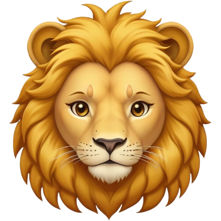 confident female lion head and shoulders emoji