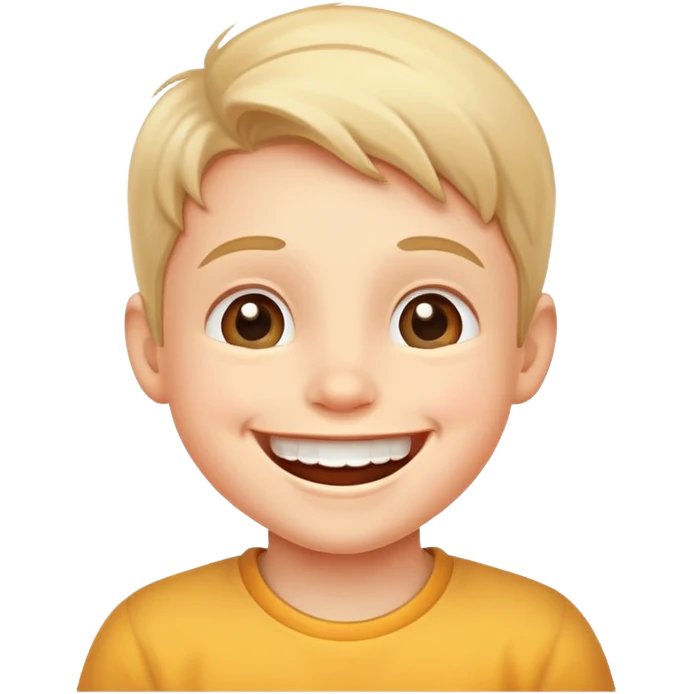 happy kid with big smile emoji