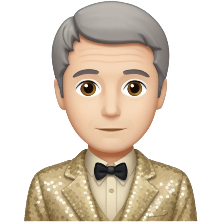 Jeremy Slate, Actor (1926-2006) with gray-brown hair, beige sequin outfit emoji