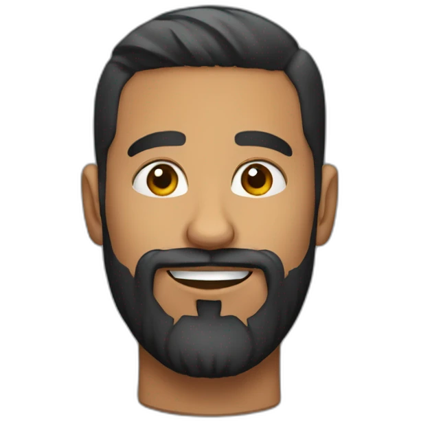 A latin man 30 years old with a beard emoji
