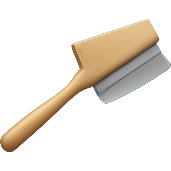 squeegee with long wooden handle emoji