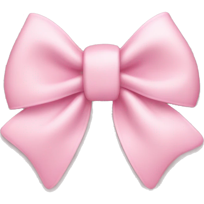 Pastel pink bow and stars emoji