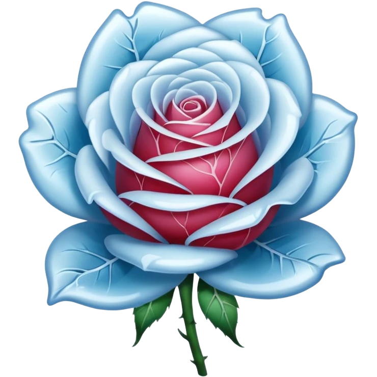 Ice rose emoji