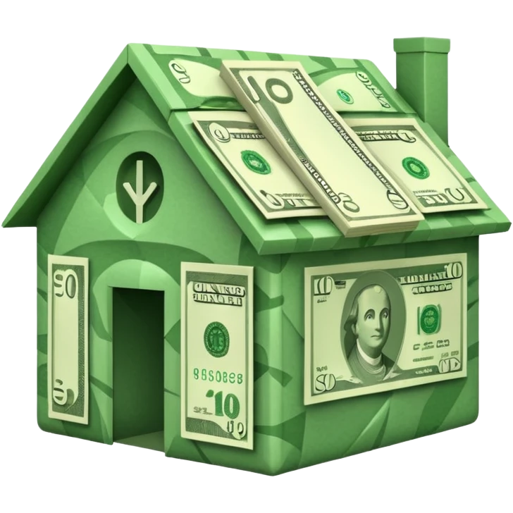 A money and a house emoji