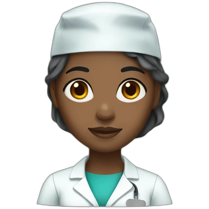 Young Nigerian female nurse emoji