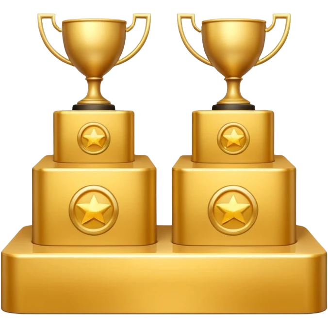 Podium with first and second place emoji