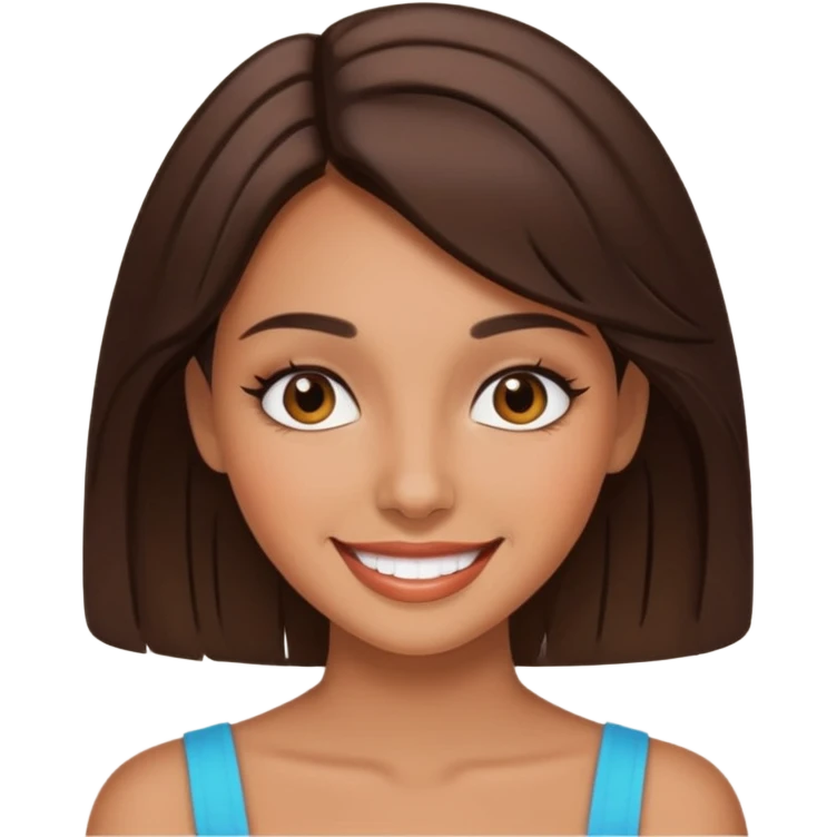 sexy girl makeup brunette emoji