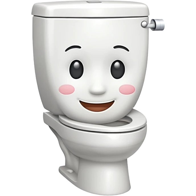 Make a toilet with a head emoji