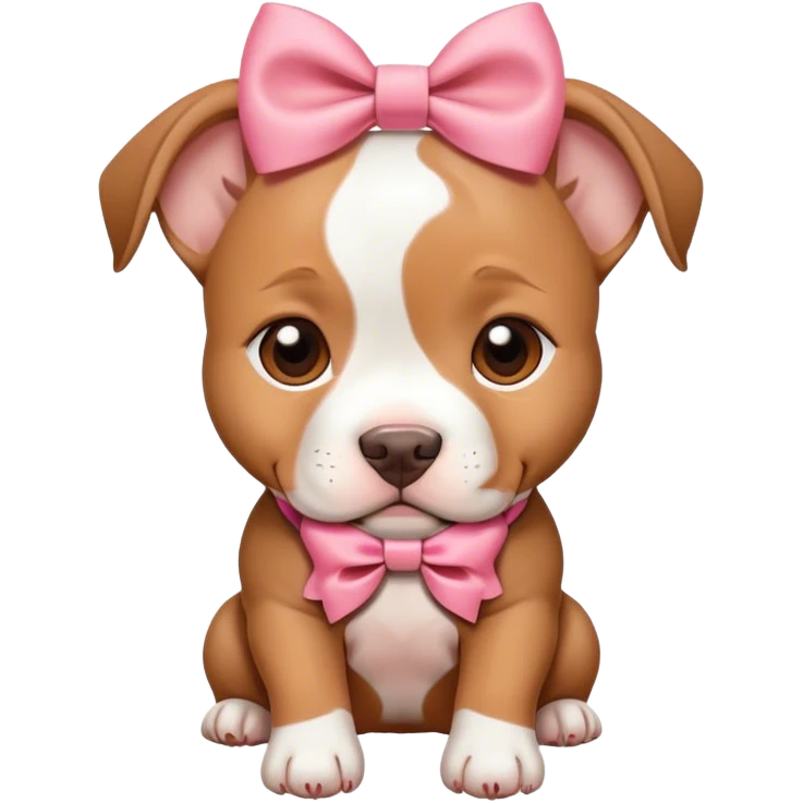 Quiero de una perrita pitbull cafecita tipo un tono rubio avellana con un lazo coquette  emoji