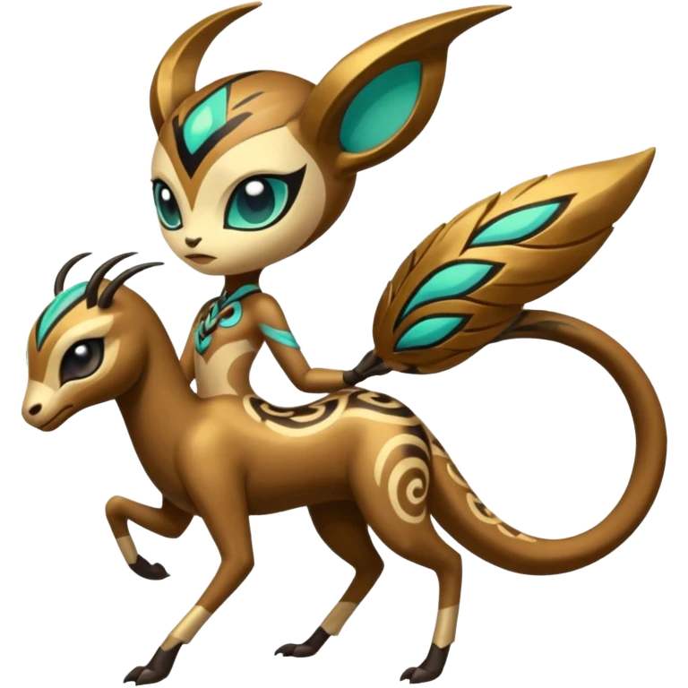 Ancient Tribal Exotic Colorful Tropical Meloetta-Venom-Heliolisk-Helioptile-fusion, full body, tribal markings  emoji