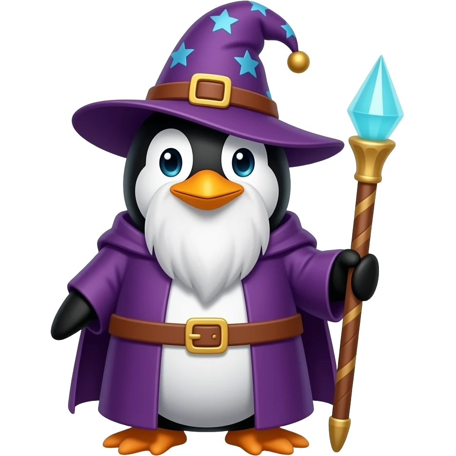 Penguin Wizard emoji