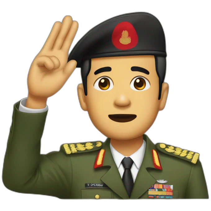 jokowi-saluting-face emoji