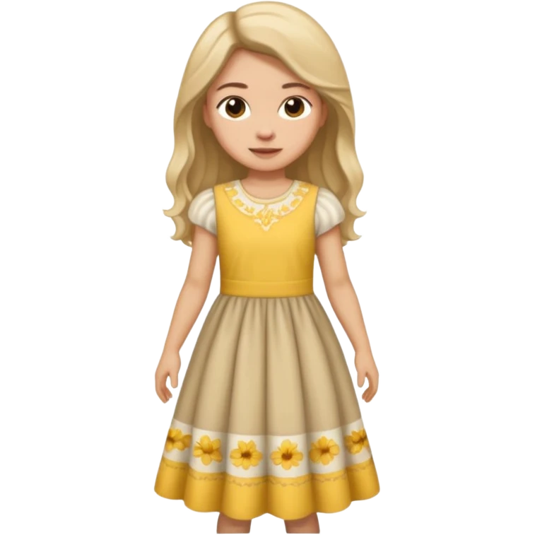 Girl curtsying with dress emoji