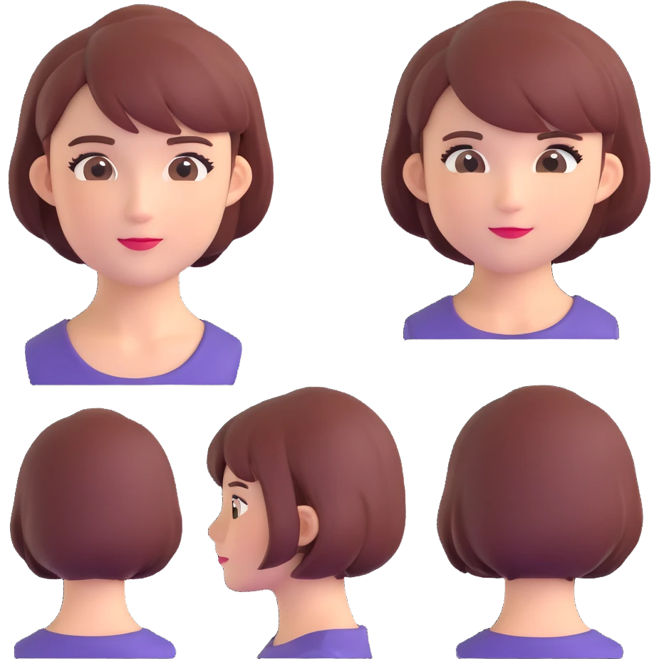 short hairstyle emoji