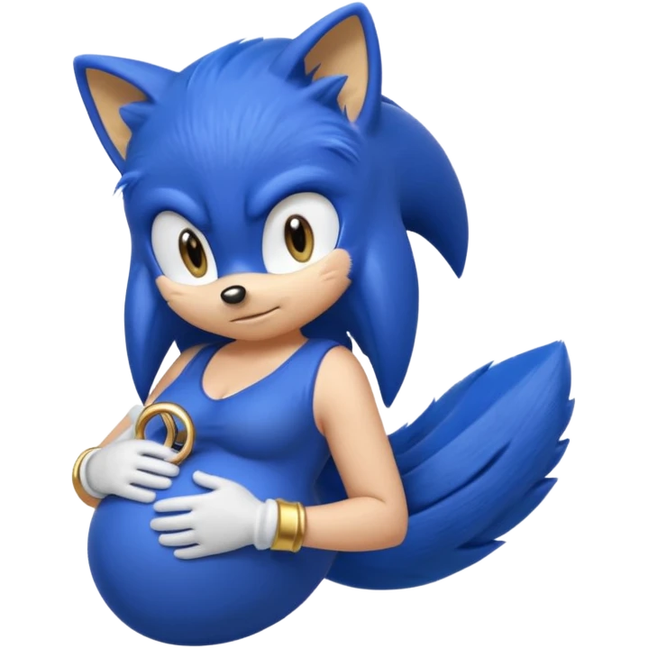 Pregnant sonic X, not naked emoji
