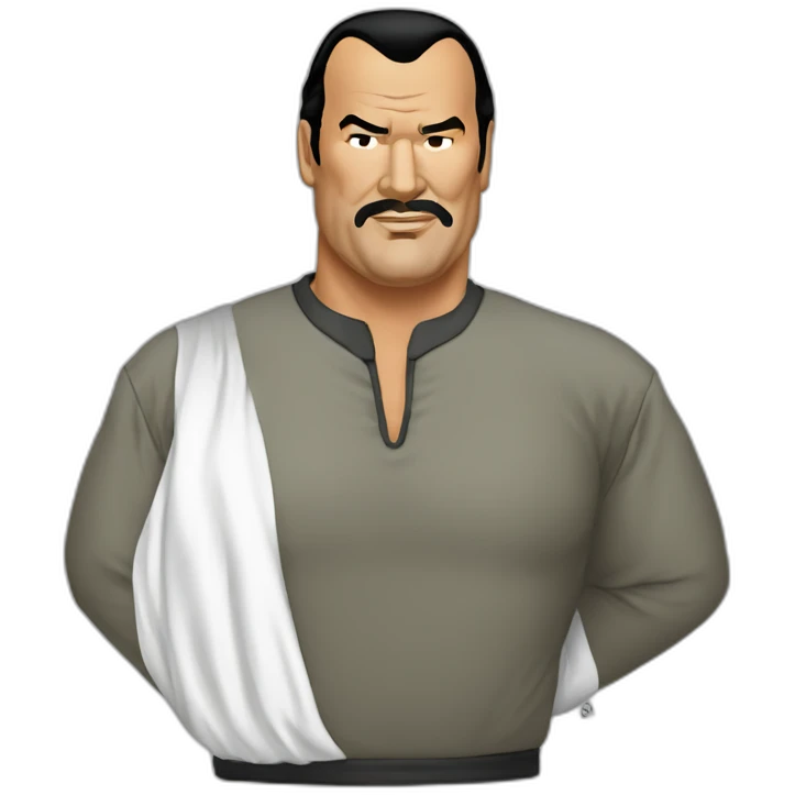 steven seagal cartoon wearing long shirt emoji