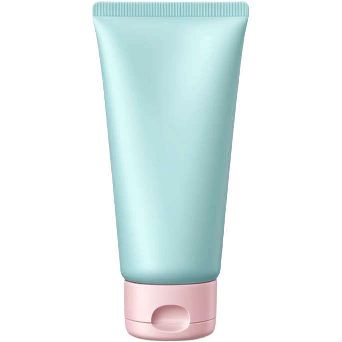 hand cream tube object icon, blank packaging with no text or logo, smooth cosmetic tube, soft pastel color, minimal design, closed cap, 3D cartoon, mobile game icon style, centered, clean background, soft shadow, no watermark emoji