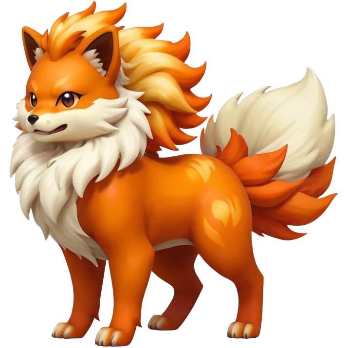 Vulpix-Arcanine-Fakémon-hybrid-creature (full body)  emoji