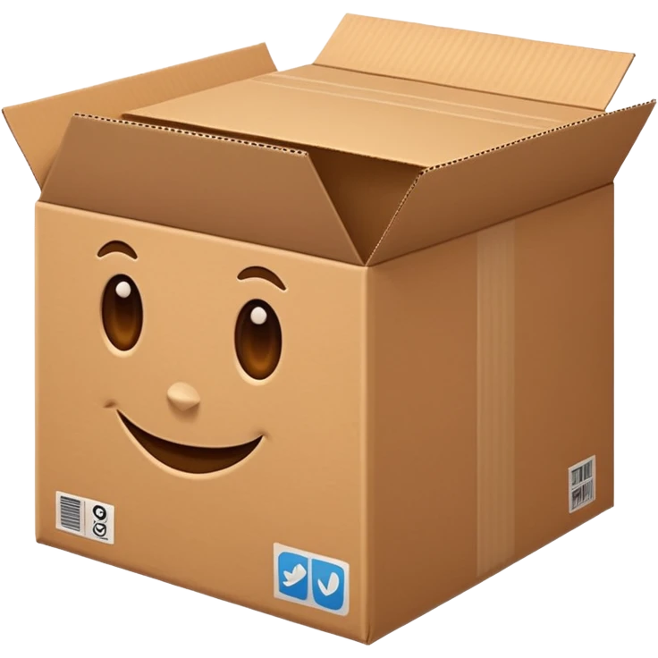 clean cardboard box  emoji