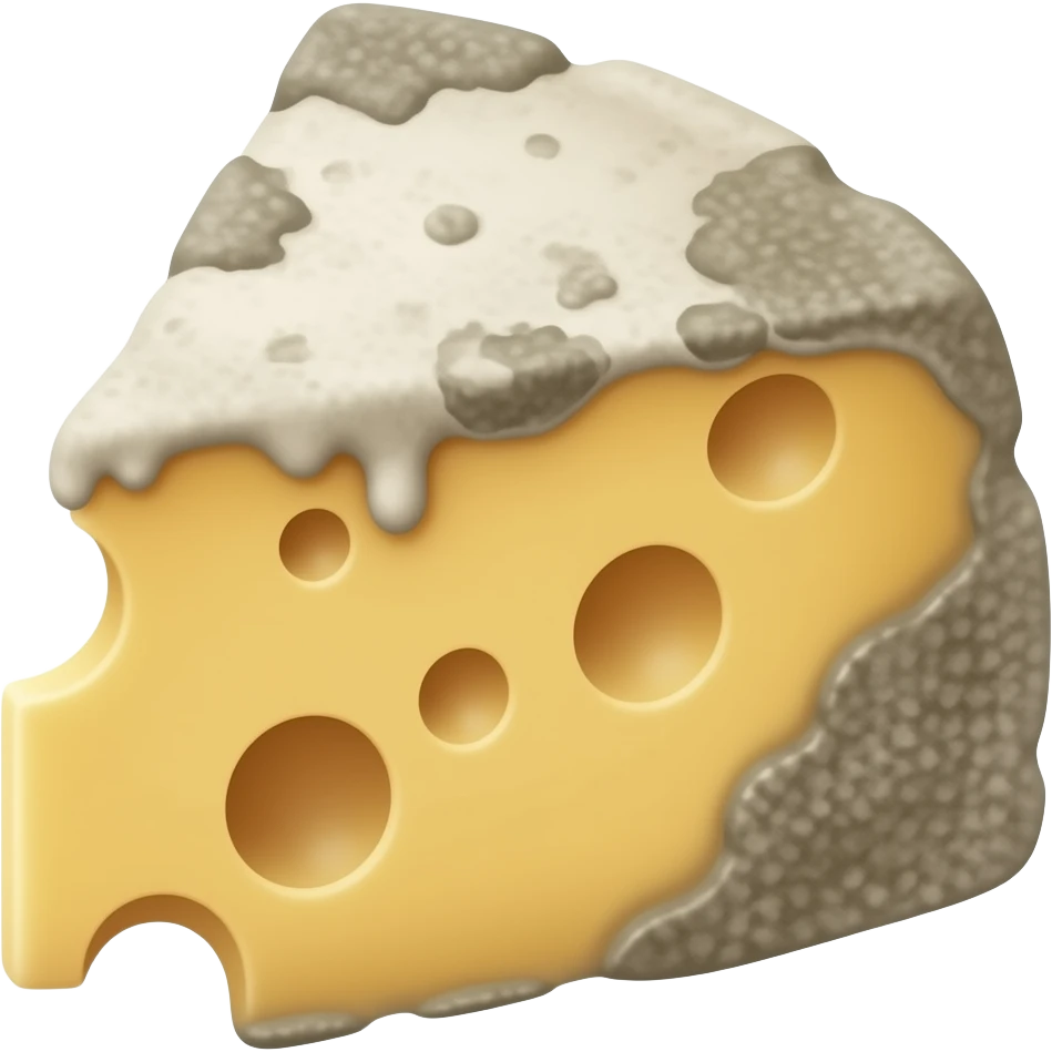 Mouldy cheese single slice emoji