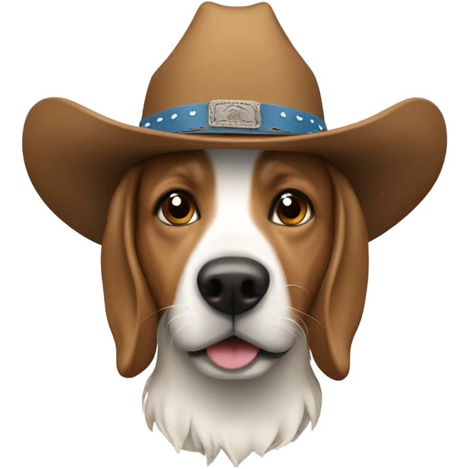 a dog swimming in a cowboy hat  emoji