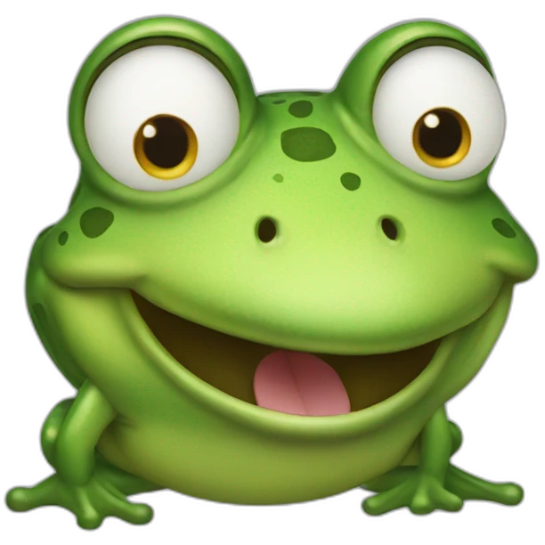 Laughing Trump frog emoji