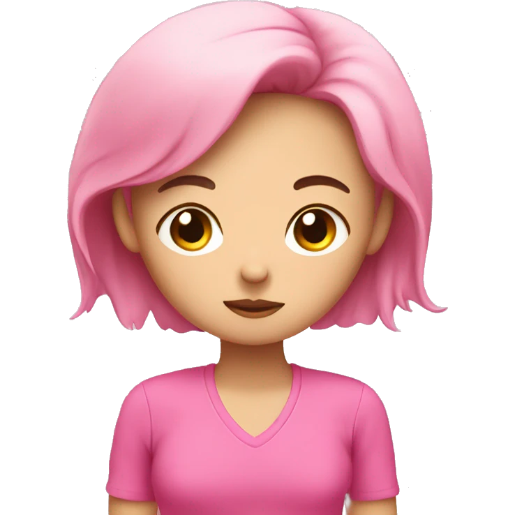 Sleepy girl in pink  emoji