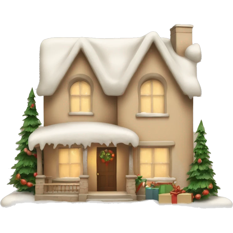 Cozy beige home with Christmas decorations  emoji