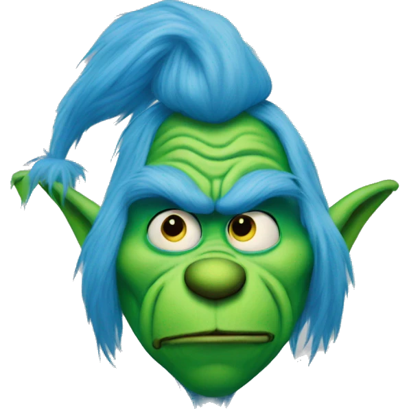 Blue grinch emoji
