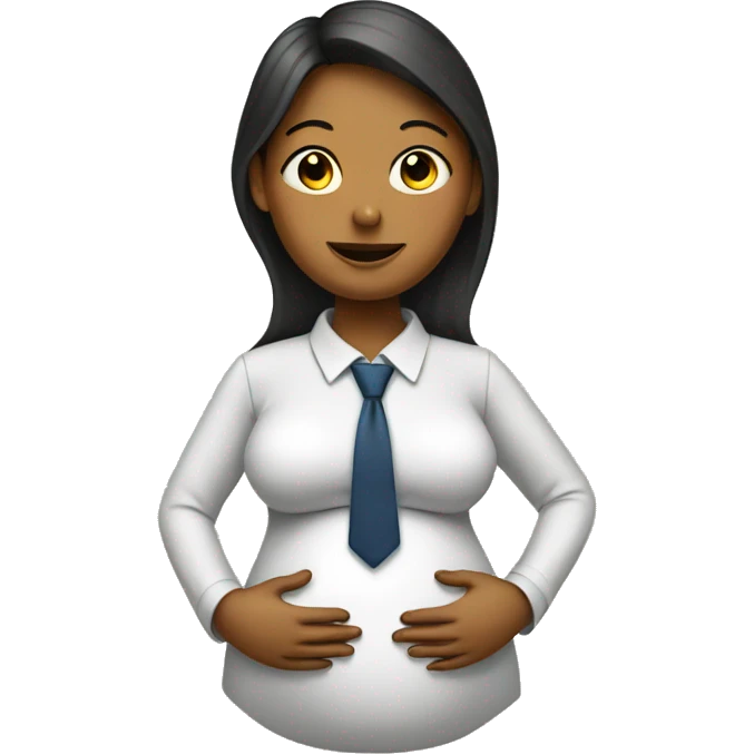 pregnant woman with a tie emoji