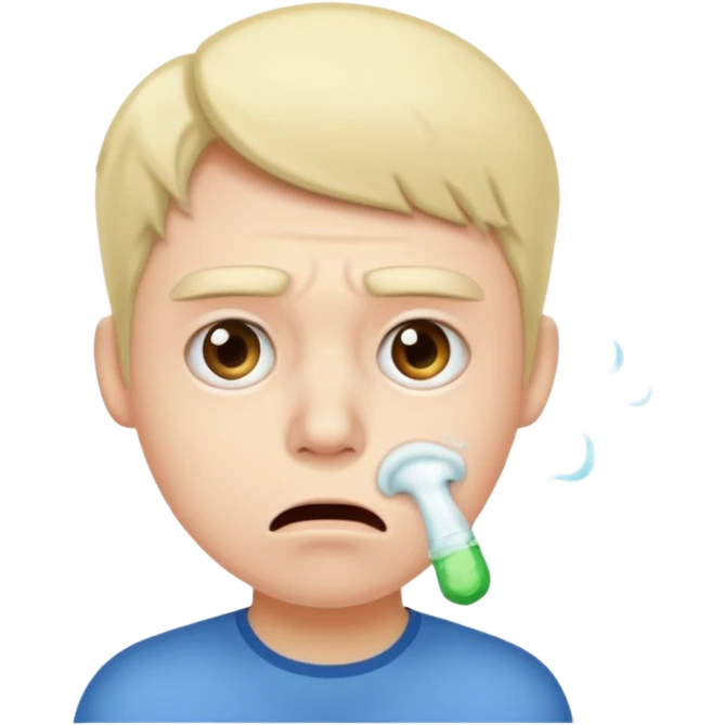 Breath stink concerned face emoji