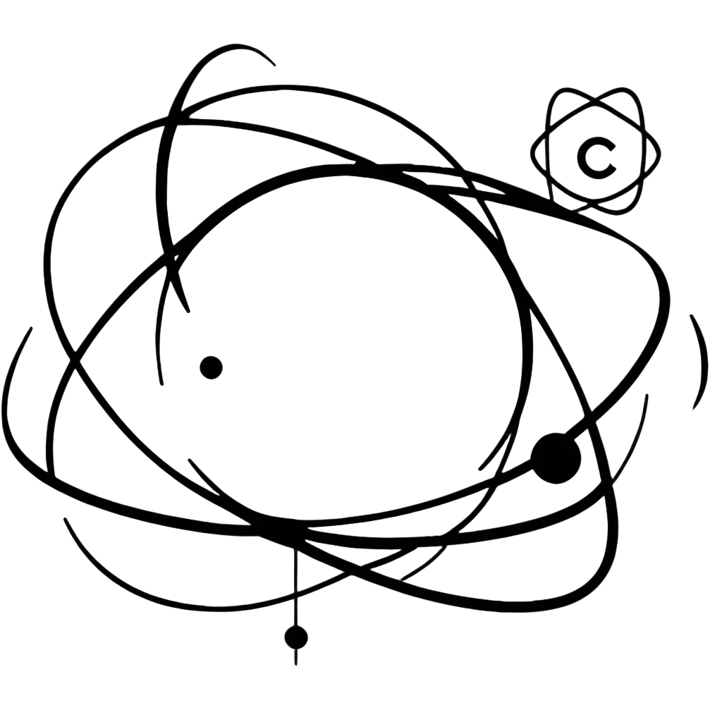 Symbolic representation of Pakistan's nuclear program with atom symbol and crescent emoji