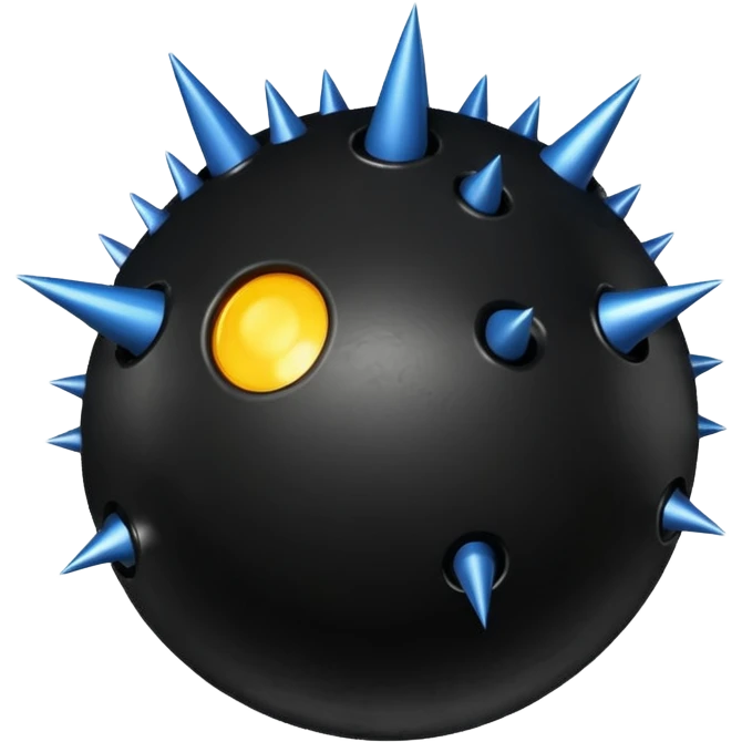 ball with spikes on it emoji