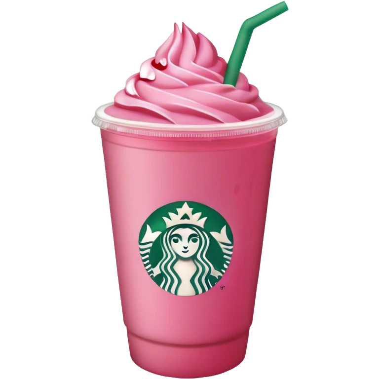Starbucks drink that is pink with strawberries  emoji