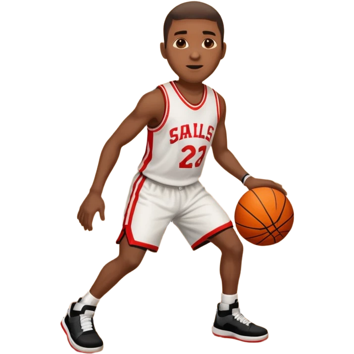 black man half splits on a BB Court emoji