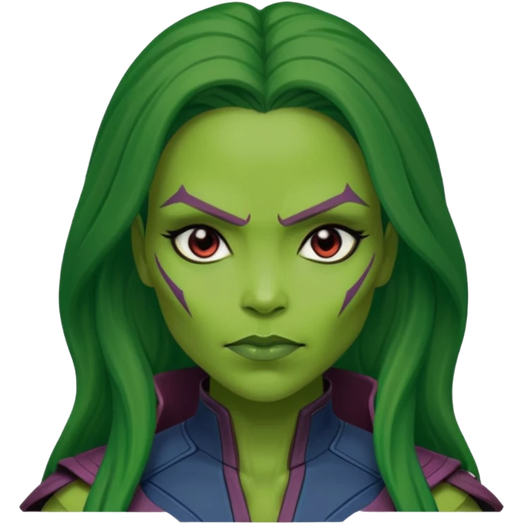 Gamora face only 

 emoji