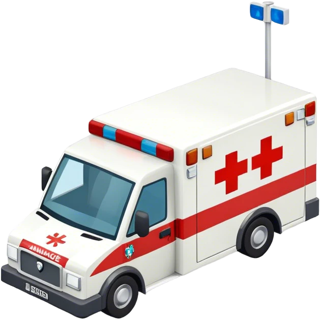isometric british ambulance  emoji