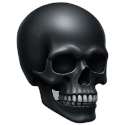 deep black skull emoji