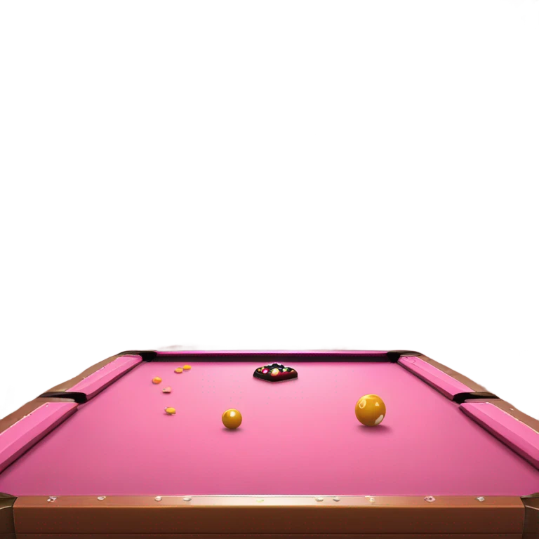 Pink pool table with sparkles and vines of roses  emoji
