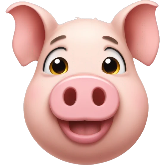 Pig saying miss you emoji