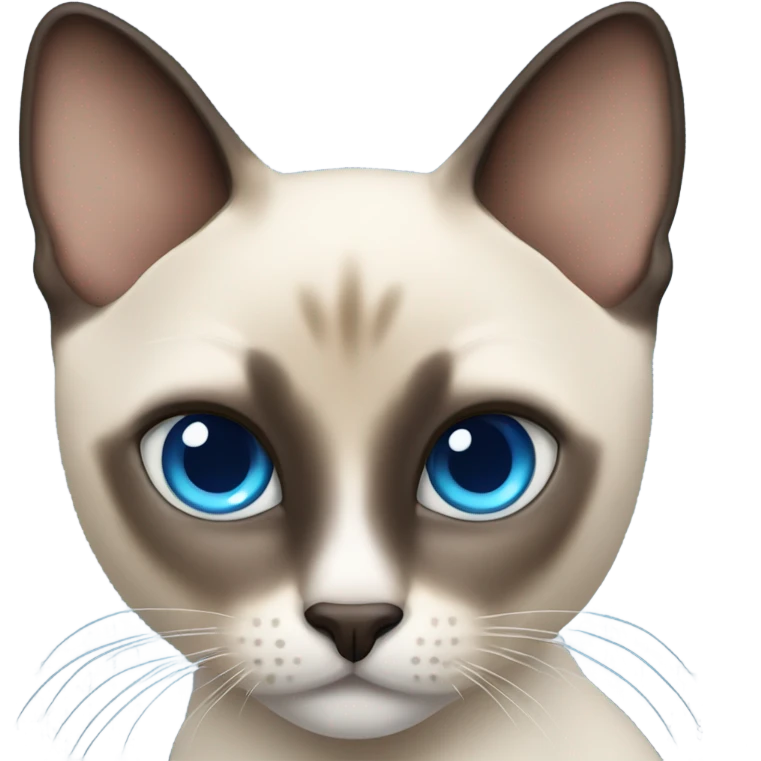 Siamese cat with blue eyes emoji