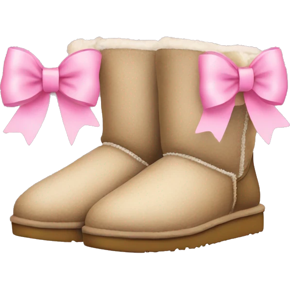 Uggs with pink bows emoji