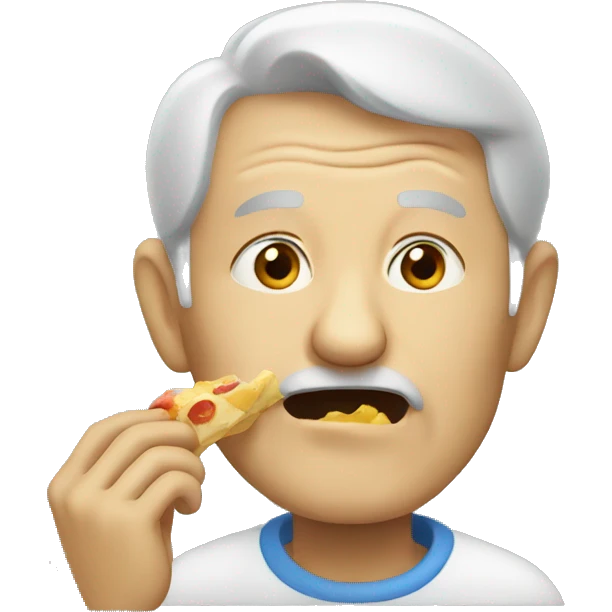 Old man eating emoji