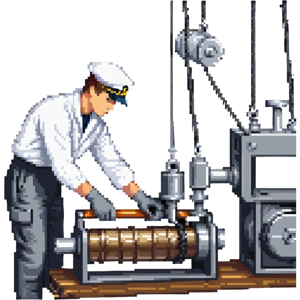 Russian sailor operating winch to collect marine geology samples and scientists in laboratory examining sediment cores emoji