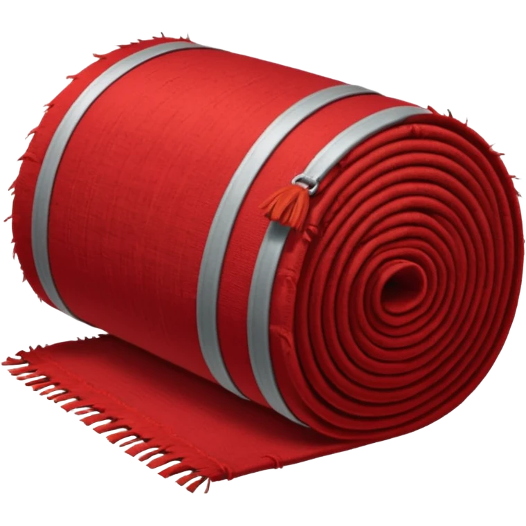  A full red rug, rolled up, once emoji
