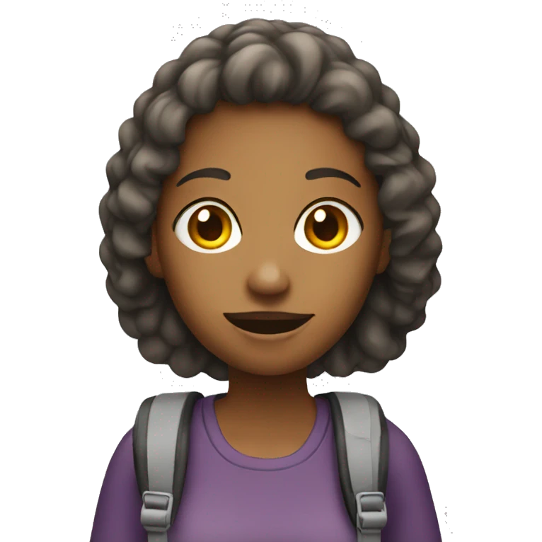 women with a backpack emoji