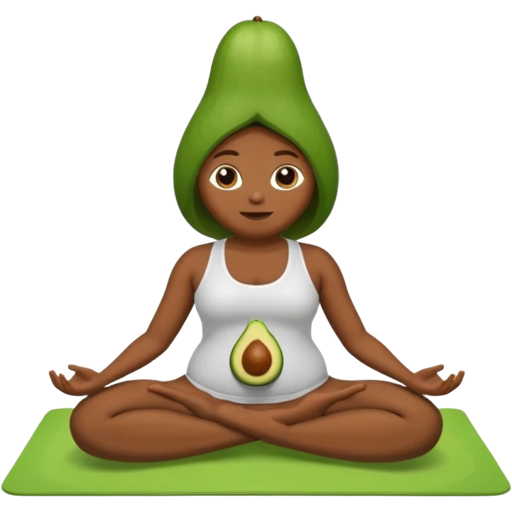 Avocado doing yoga emoji